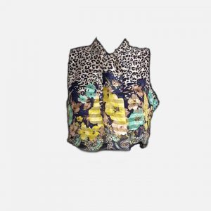 Блуза от Флориран копринен сатен